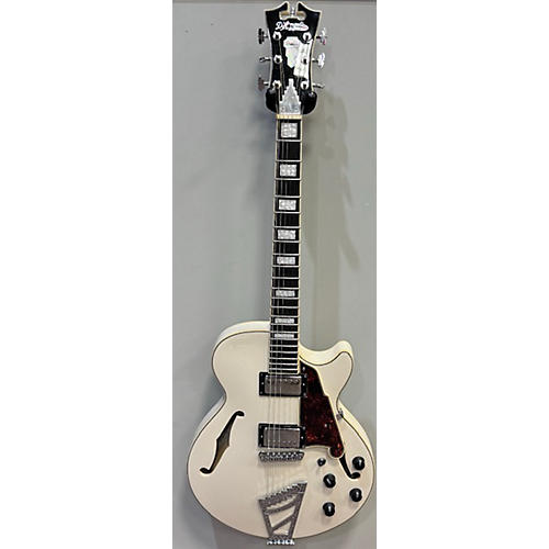 D'Angelico Used D'Angelico Premier Series SS White Hollow Body Electric Guitar White