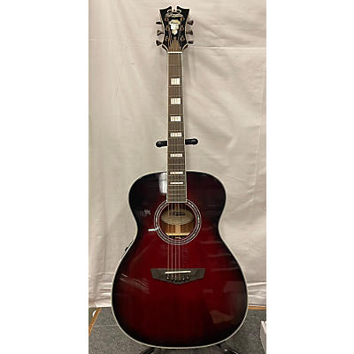 D'Angelico Used D'Angelico Premier Series Tammany Orchestra Trans Black Cherry Burst Acoustic Electric Guitar