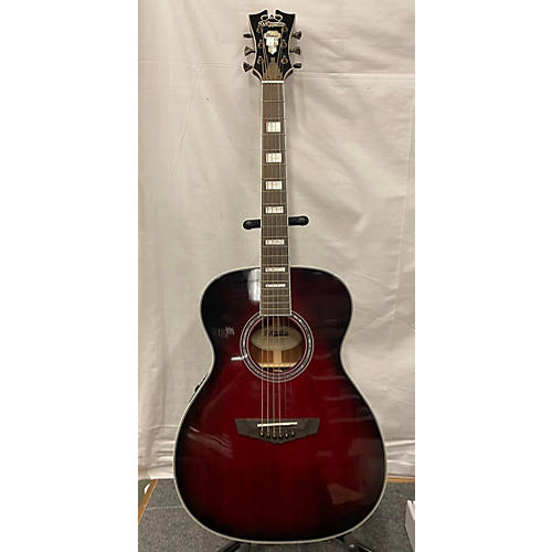 D'Angelico Used D'Angelico Premier Series Tammany Orchestra Trans Black Cherry Burst Acoustic Electric Guitar Trans Black Cherry Burst