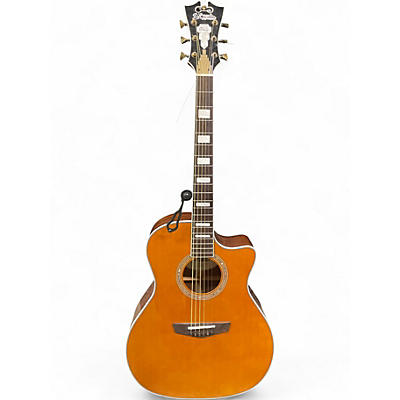 Used D'Angelico Premiere Gramercy Vintage Natural Acoustic Electric Guitar