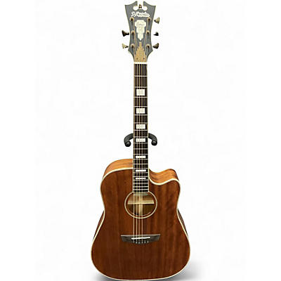Used D'Angelico Premiere Riverside Cutaway Dreadnought Mahogany Acoustic Electric Guitar