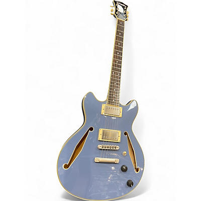 Used D'Angelico excel dc tour baby blue Hollow Body Electric Guitar