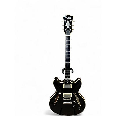 Used D'Angelico excel tour dc Black Hollow Body Electric Guitar