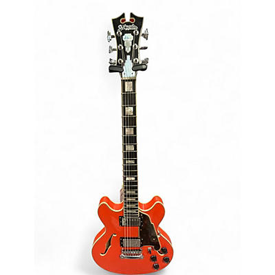Used D'Angelico premier mini dc Fiesta Red Hollow Body Electric Guitar