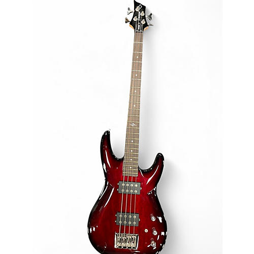 Used DBZ Guitars ST series Crimson Red Trans Electric Bass Guitar Crimson Red Trans