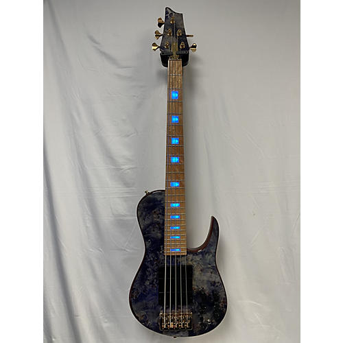 D'mark Used D'MARK OMEGA 5 BLUE BURL Electric Bass Guitar BLUE BURL