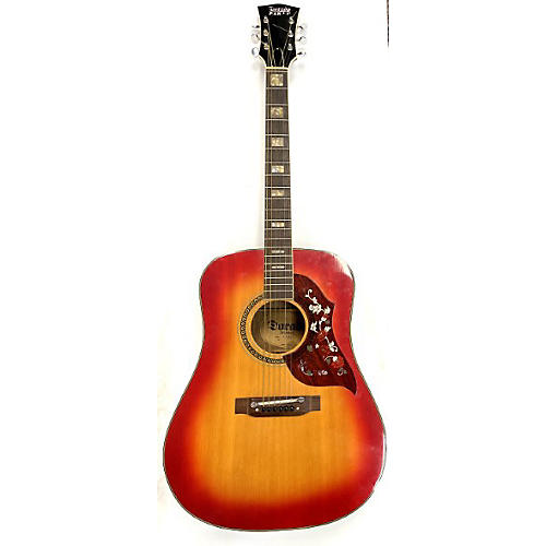 Dorado Used DORADO 5966 Crimson Red Burst Acoustic Guitar Crimson Red Burst