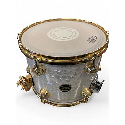 Used DW 13in BALLAD SNARE Pearl White Drum