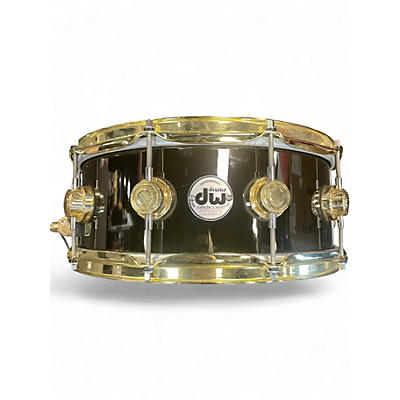 Used DW 14X5.5 Collector's Series nickel over brass Metallic Gold Drum
