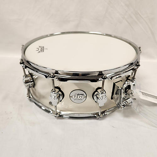 DW Used DW 14X5.5 Design Series Acrylic Snare Drum Clear Clear 211