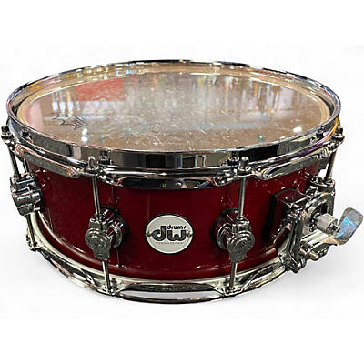 Used DW 14X5.5 Design Series Snare Trans Red Drum