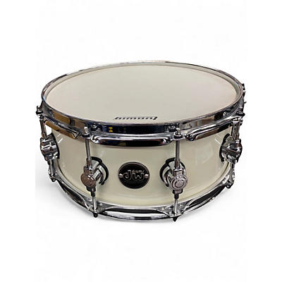 Used DW 14X5.5 Performance Series Snare White Drum