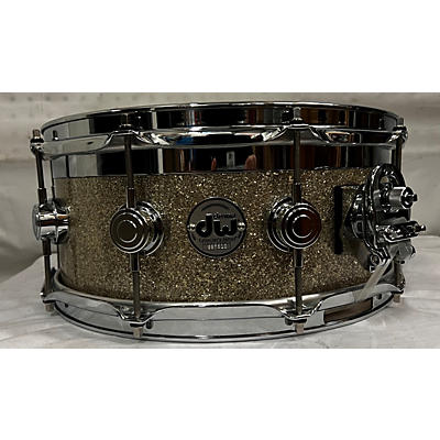 DW Used DW 14X6 Collector's Series Exotic Top Edge Snare Drum Broken Glass