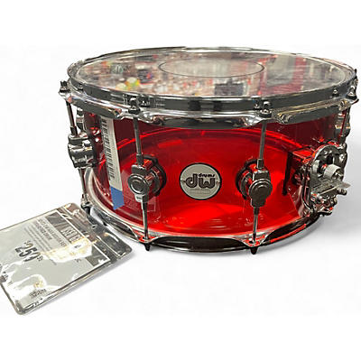 Used DW 14X6 Design Series Acrylic Snare Red Drum