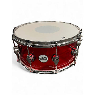 Used DW 14X6 Design Series Snare Candy Apple Red Drum