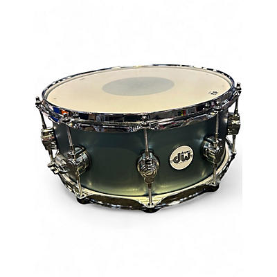 Used DW 14X6 Design Series Snare SATIN SAGE METALLIC Drum