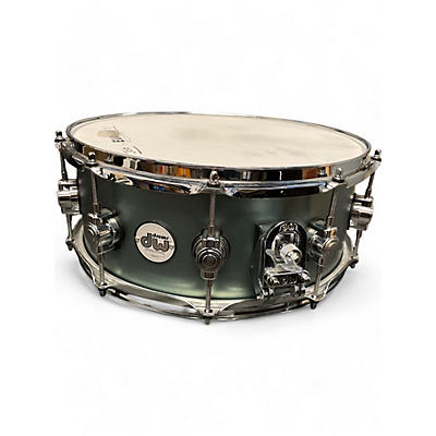 Used DW 14X6 Design Series Snare Satin Sage Metallic Drum