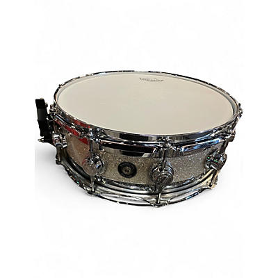 Used DW 14X6 Edge Snare broken glass over natural Drum