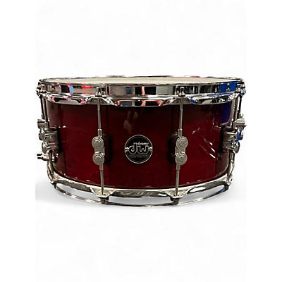 Used DW 14X6 Performance Series Snare Cherry Stain Drum