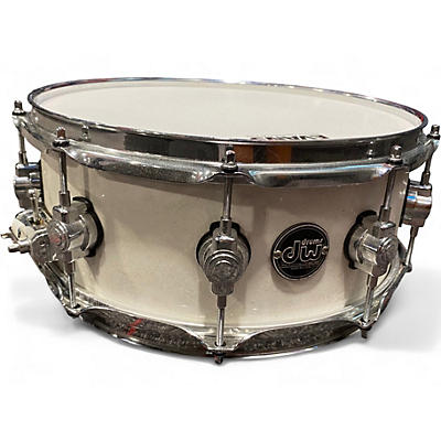 Used DW 14X6 Performance Series Snare White Drum