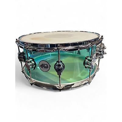 Used DW 14X6.5 Design Series Acrylic Snare Blue Drum