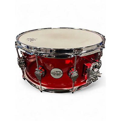 Used DW 14X6.5 Design Series Acrylic Snare Red Drum