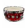 Used DW 14X6.5 Design Series Acrylic Snare Red Drum Red 213