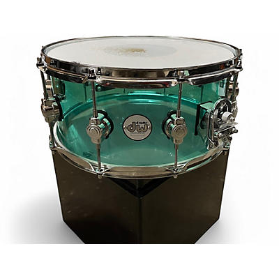 Used DW 14X6.5 Design Series Acrylic Snare SEA GLASS Drum