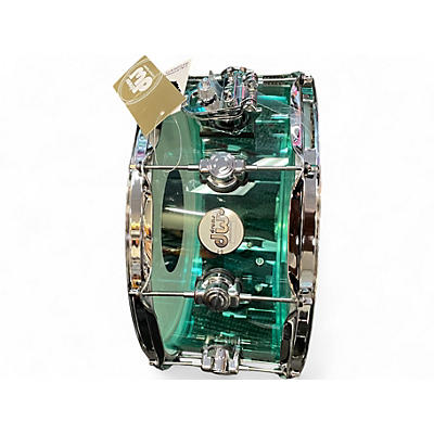 Used DW 14X6.5 Design Series Acrylic Snare Sea Glass Drum