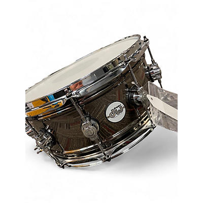 Used DW 14X6.5 Design Series Black Nickel Over Brass Snare Drum Black Nickel Drum