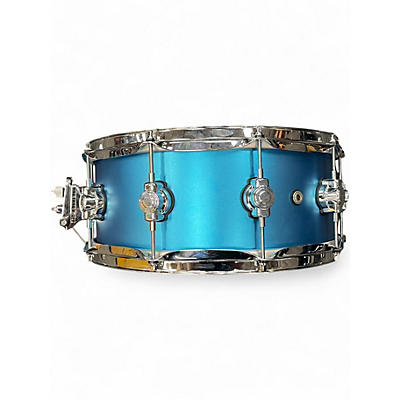 Used DW 14X6.5 Design Series Snare Aqua Blue Drum