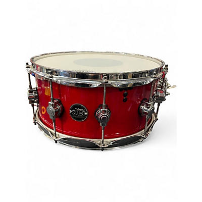 Used DW 14X6.5 Performance Series Snare CHERRY STAIN Drum