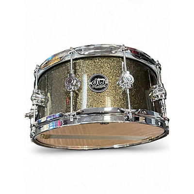 Used DW 14X6.5 Performance Series Snare Pewter Sparkle Drum
