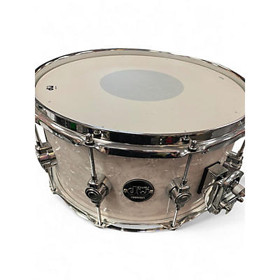 Used DW 14X6.5 Performance Series Snare WHITE MARINE Drum