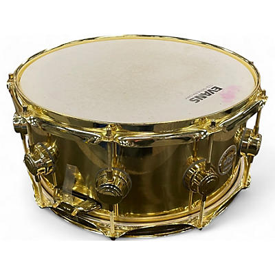 DW Used DW 14X7 Collector's Series Metal Snare Drum Gold