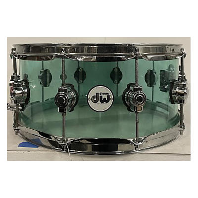 DW Used DW 14X7 Design Series Acrylic Snare Drum Teal