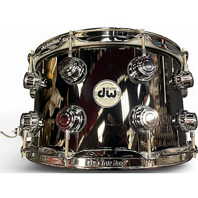 Used DW 14X8 Collector's Series Metal Snare Drum Black Nickel Over Brass Drum