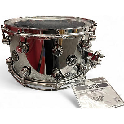 Used DW 14X8 Performance Series Snare Metallic Silver Drum