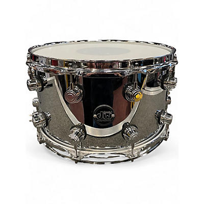 Used DW 14X8 Performance Series Steel Snare Metallic Silver Drum