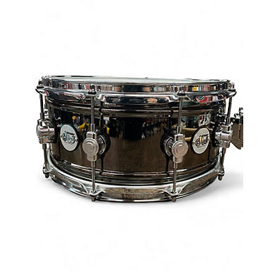 Used DW 14in Black Nickel Over Brass Snare Drum 14x6.5 BLACK NICKEL Drum