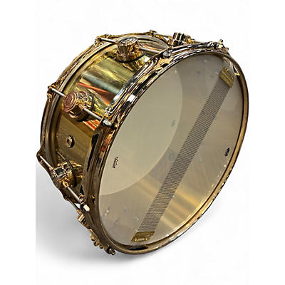 Used DW 14in Collector's Series Polished Brass Snare BRASS Drum