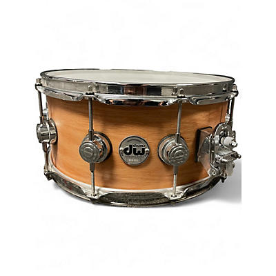 Used DW 14in OAK HVLT SNARE DRUM Worn Natural Drum