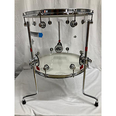 DW Used DW 16X16 Design SeriesAcrylic Drum Clear