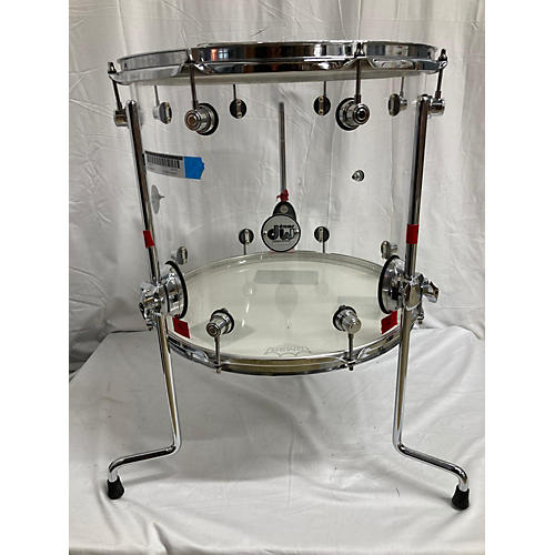 DW Used DW 16X16 Design SeriesAcrylic Drum Clear Clear 85