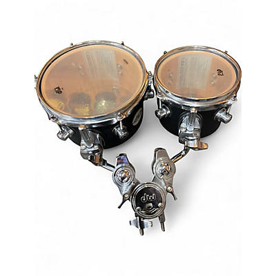 Used DW 2 Piece Design Series Concert Toms Black Drum