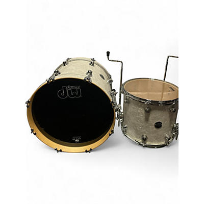 Used DW 2 Piece Performance Series White Marine Drum Kit