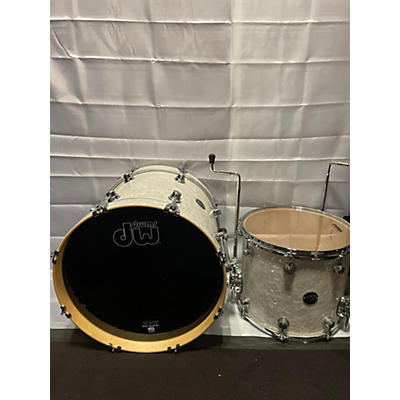 Used DW 2 piece Performance Series White Marine Drum Kit