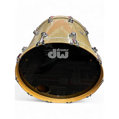 Used DW 22in COLLECTOR'S BASS DRUM GOLD GLASS Drum