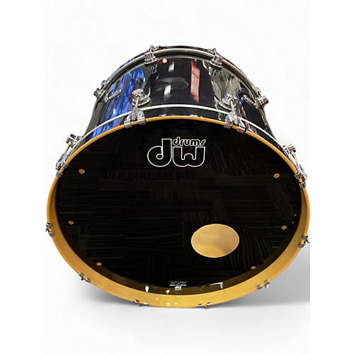 DW Used DW 24X16 Performance Series kick Ebony Drum Ebony 256