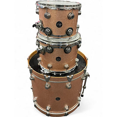 Used DW 3 Piece COLLECTORS KIT CHAMPAGNE SPARKLE Drum Kit